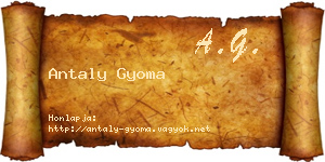 Antaly Gyoma névjegykártya